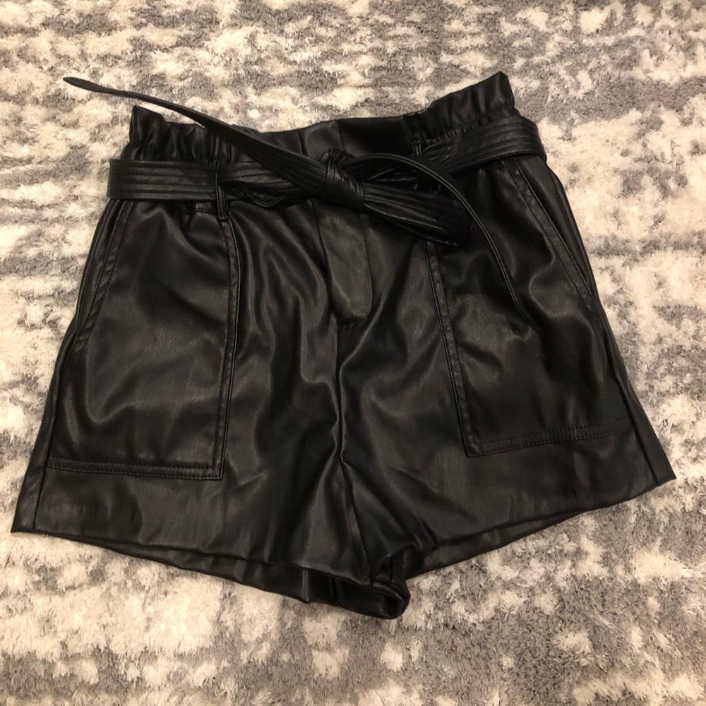 Leather boutique shorts